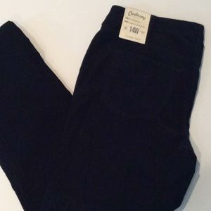 Lands end NWT size 14w navy corduroys